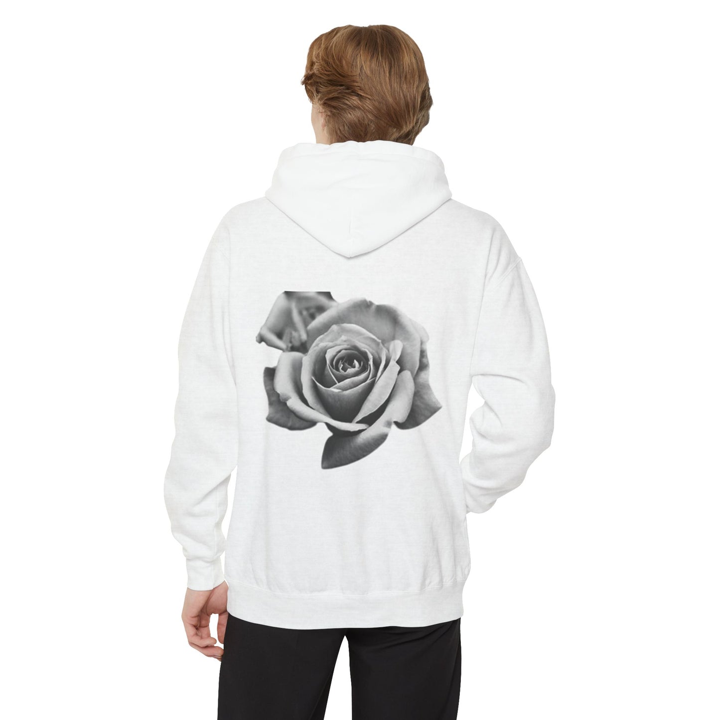 BLANC ON BLACK CLEAR ROSE HOODIE