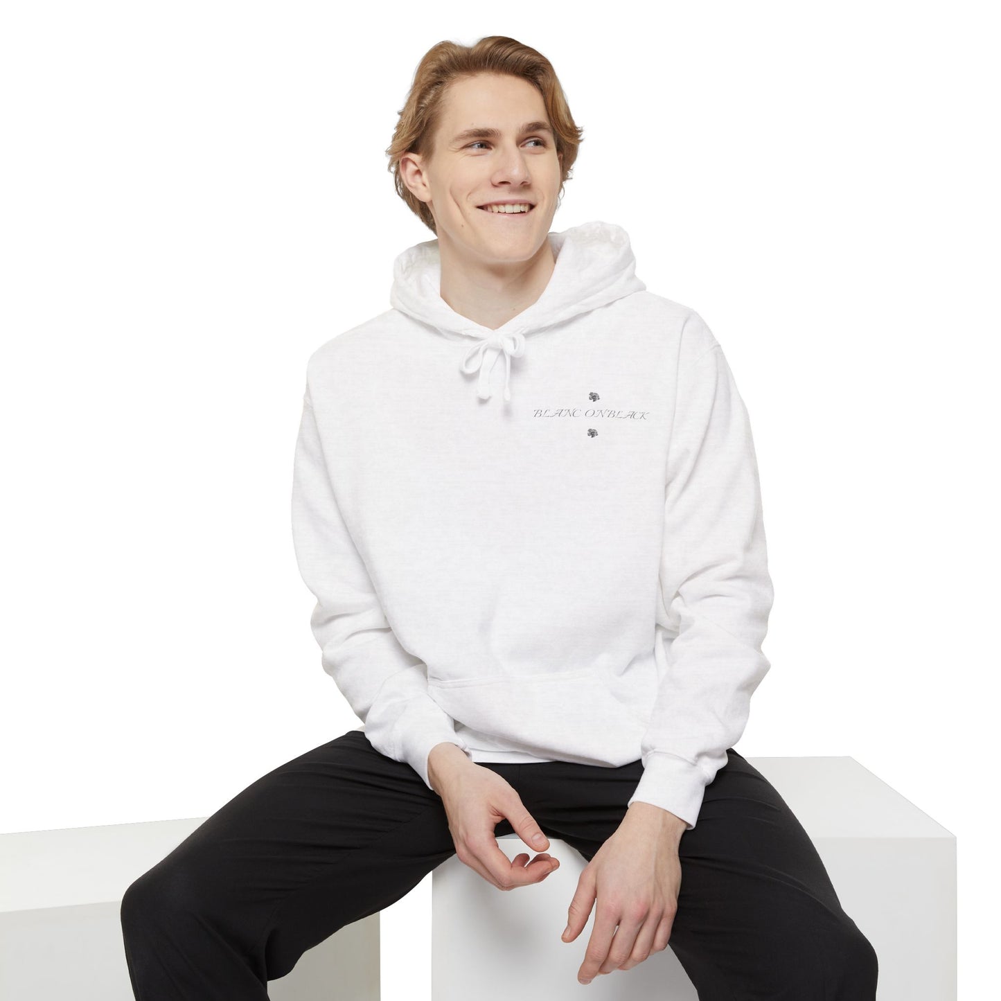 BLANC ON BLACK CLEAR ROSE HOODIE