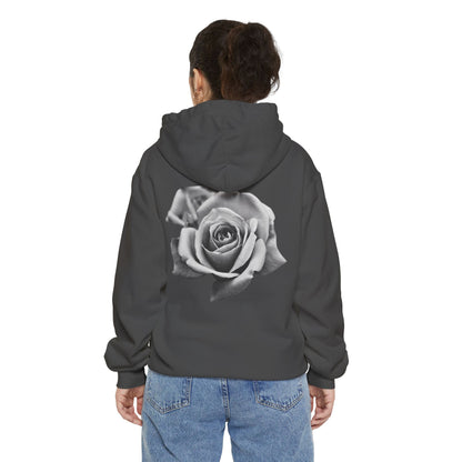 BLANC ON BLACK CLEAR ROSE HOODIE