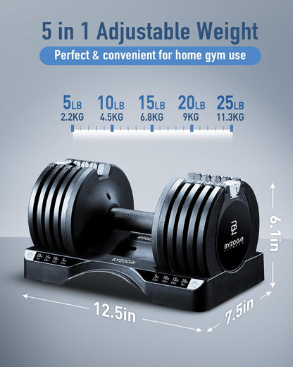 Adjustable Dumbbell Set (12.5/25 lbs) - Versatile Weight Training Solution for Home Gym, Ideal and customized for anyone