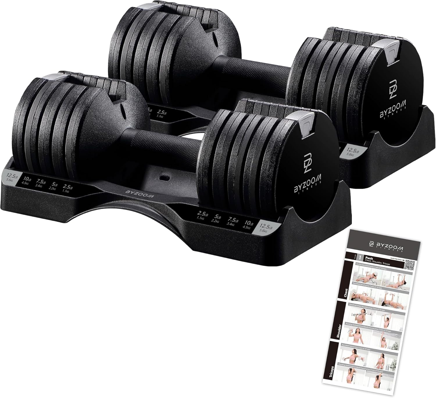 Adjustable Dumbbell Set (12.5/25 lbs) - Versatile Weight Training Solution for Home Gym, Ideal and customized for anyone