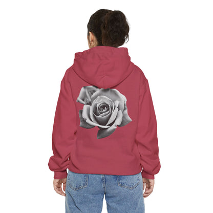 BLANC ON BLACK CLEAR ROSE HOODIE